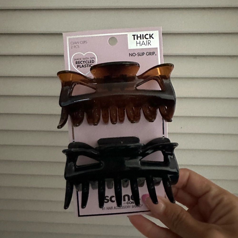 Scunci No-Slip Grip Jaw Clips, 2 CT